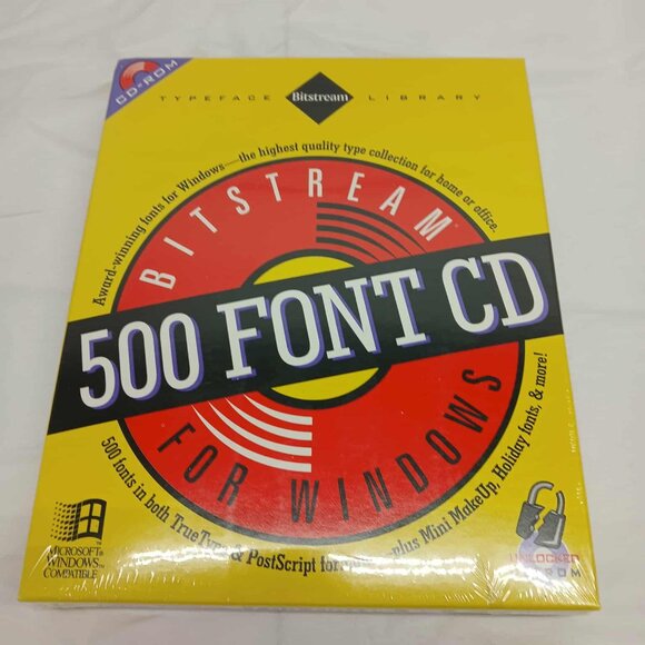 Vintage Bitstream 500 Font CD For Windows - Picture 2 of 8